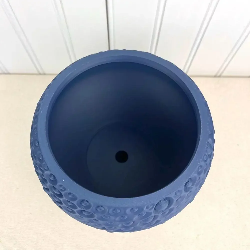 Pearl Planter Pot: Indoor Flower Pot, Tabletop Planter, Moon Crater Inspired